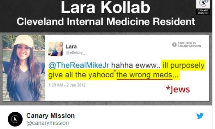 ZOA Action Alert: Contact Ohio Medical Board to Permanently Revoke Medical License of Islamist Physician Lara Kollab - She Said She’ll Harm Jews By Giving Them Wrong Medicine