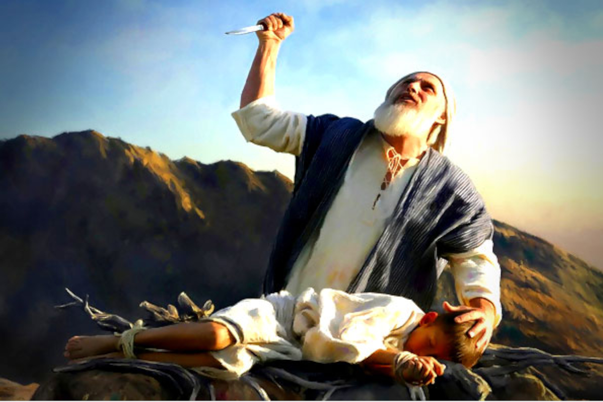 Photo: Abraham preparing to sacrifice Isaac