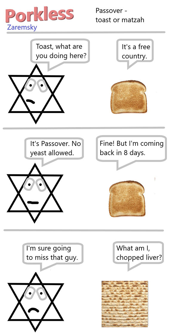 porkless passover toast or matzah big