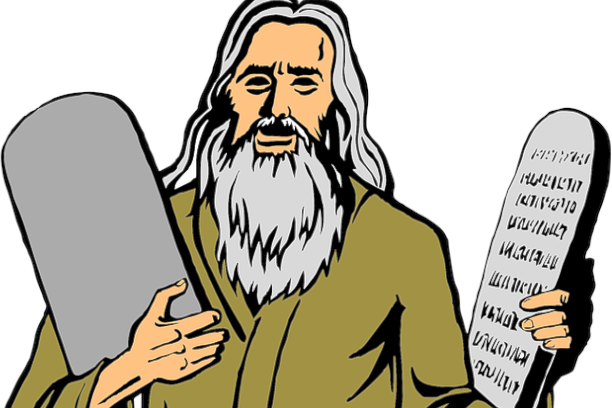 Illustration: Moses and the Ten Commandments Parashat Va'Etchanan
