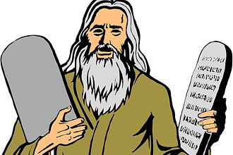 Illustration: Moses and the Ten Commandments Parashat Va'Etchanan